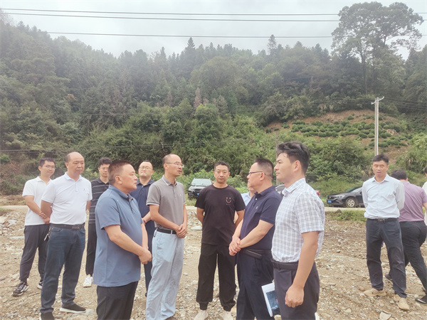 10月1日，洪董，余總陪同汪凱書記一行到紹濂鄉(xiāng)清溪村調(diào)研.jpg