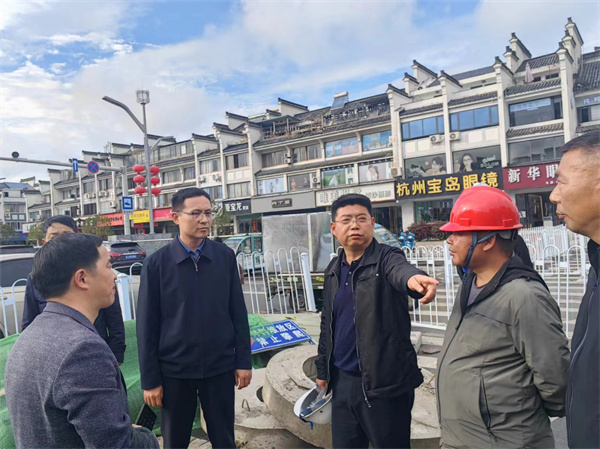 3月25日，程縣長調(diào)研徽州路和揚之學校項目，集團張總陪同.jpg